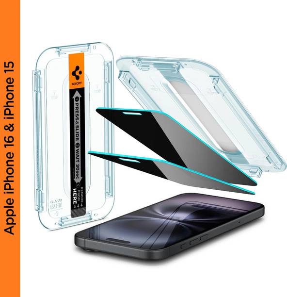 Spigen Tempered Glass Guard for iPhone 15, iPhone 16