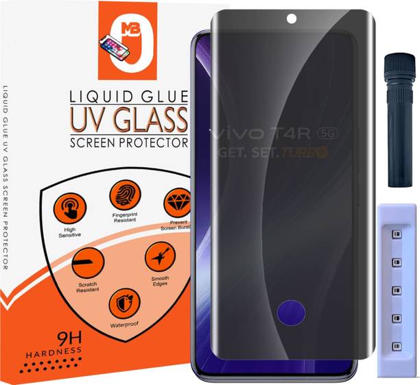 Maxboost Tempered Glass Guard for T4R 5G T4R VIVOT4R vivot4r 5g UV Advanced Curved Privacy Screen Protector Guard with Easy Installation Kit
