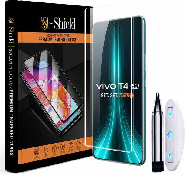 MS-Shield Tempered Glass Guard for vivo T4 5G, Advanced HD+ Curved UV Gorilla Glass Protection