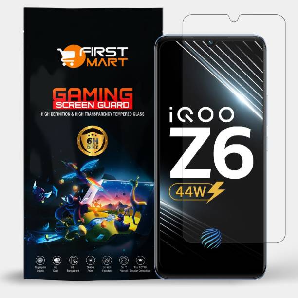 FIRST MART Tempered Glass Guard for iQOO Z6 44W, Vivo iQOO Z6 44W, iQOO Z6 Pro 5G, Vivo iQOO Z6 Pro, Z6 Pro 5G, Vivo T1 44W