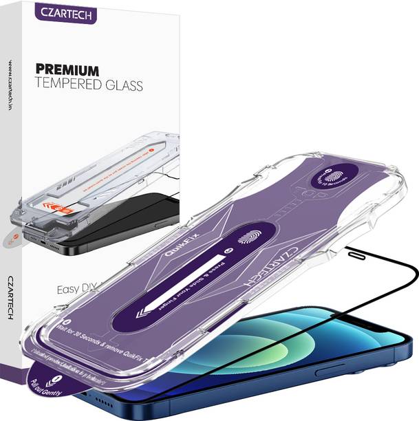 CZARTECH Tempered Glass Guard for Apple iPhone 12, Apple iPhone 12 pro