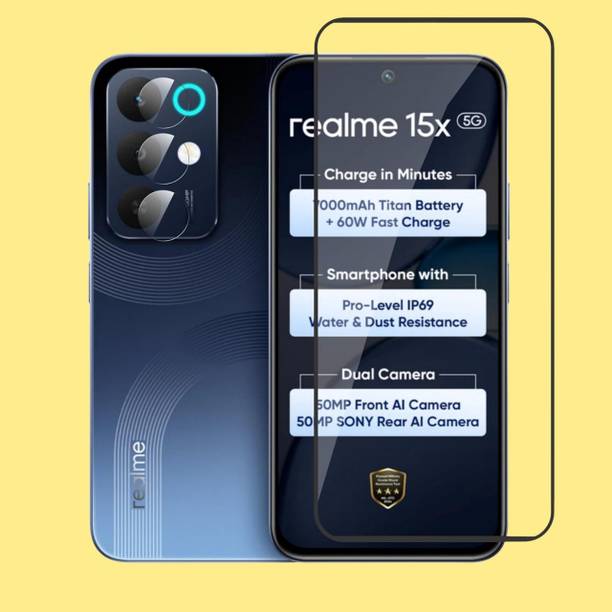 GORILLA FIVE Tempered Glass Guard for Realme 15x 5G ( Primium Quality Glass )