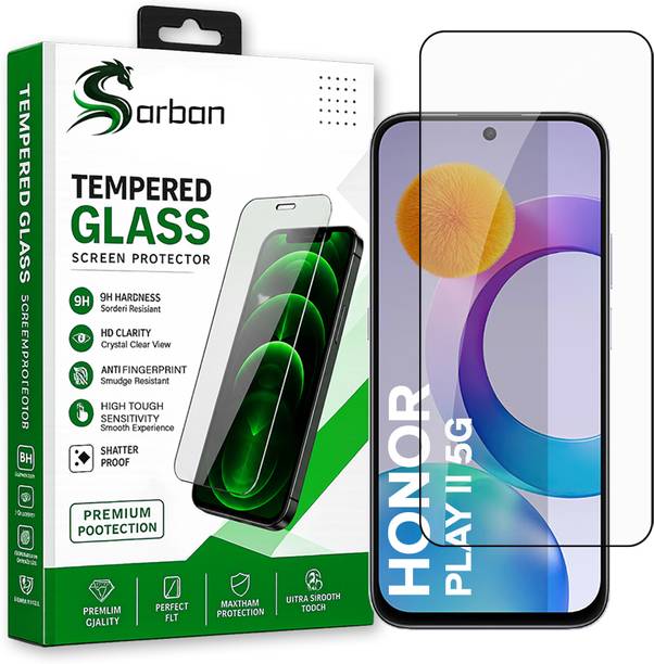 ARBAN Tempered Glass Guard for Honor Play11 5G FRONT | Edge to Edge Screen Protector Guard | 9H Hardness | Edge to Edge | Bubble Free | HD Clear | Fingerprint Compatible | Case friendly