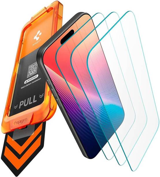 Spigen Tempered Glass Guard for iPhone 17 Pro, [Easy Installation] [High Alumina Silicate]