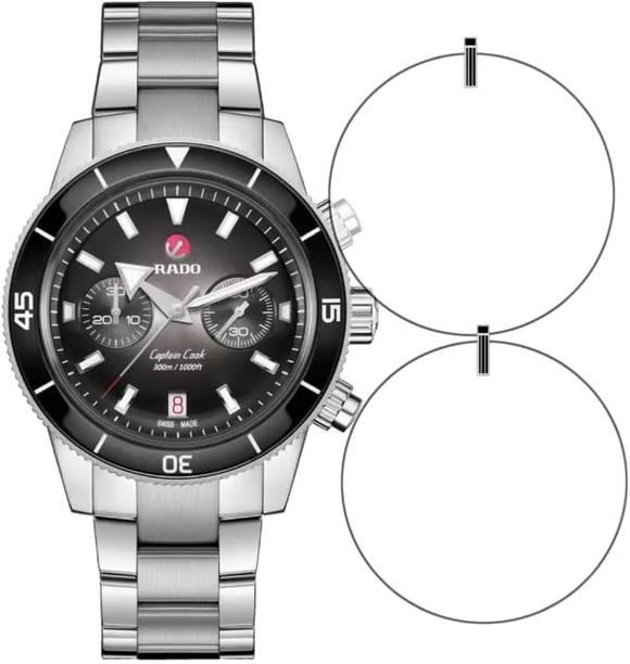 KHWABEEDA Tempered Glass Guard for RADO CAPTAIN COOK CHRONOGRAPH SMART WATCH (R) TEMPERED GLASS (PACK OF 2)