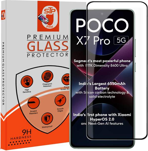STP FEEL Tempered Glass Guard for Xiaomi Poco X7 Pro 5G, XiaomiPocoX7Pro5G, xiaomipocox7pro, Premium Screen Protector Guard with Easy Installation Kit with warranty