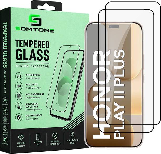 SOMTONE Tempered Glass Guard for Honor Play 11 Plus FRONT | Edge to Edge Screen Protector Guard | 9H Hardness | Edge to Edge | Bubble Free | HD Clear | Fingerprint Compatible | Case friendly