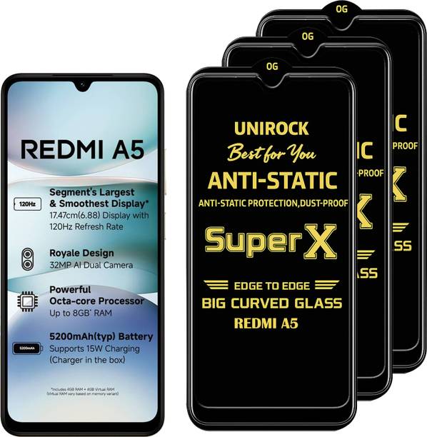 Unirock Tempered Glass Guard for REDMI A5