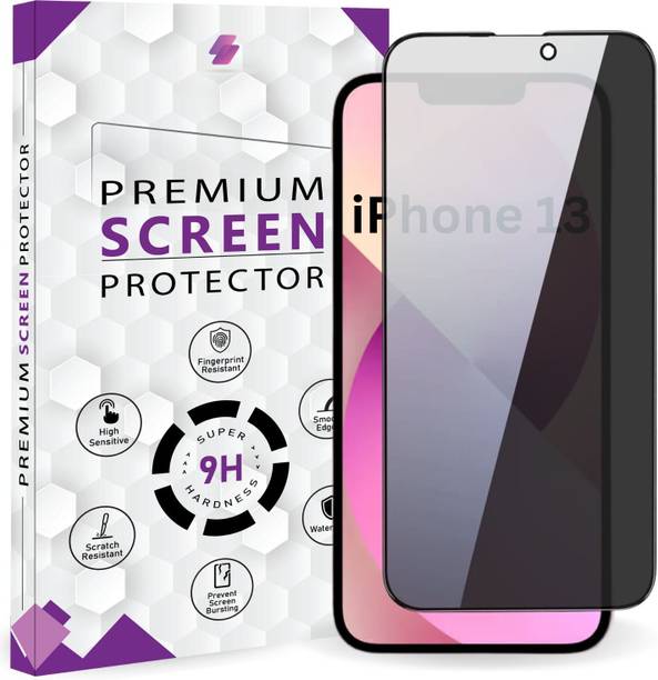 Qoisa Tempered Glass Guard for iPhone 13 Privacy Screen Protector Guard with Easy Installation Kit