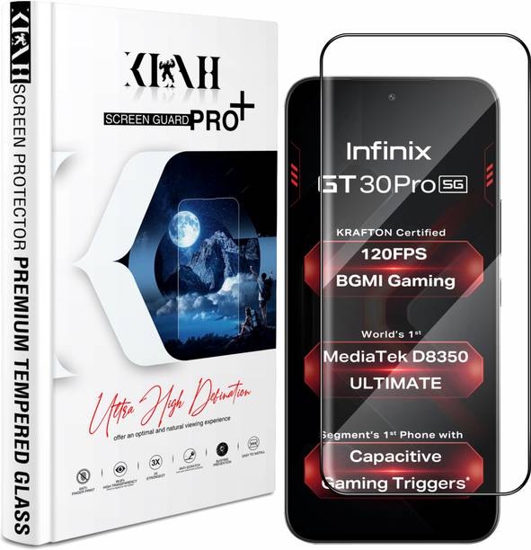KLAH Tempered Glass Guard for Infinix GT 30 Pro 5G, Advanced HD+ Gorilla Glass Protection | 9H Hardness, Bubble-Free & Edge-to-Edge Coverage