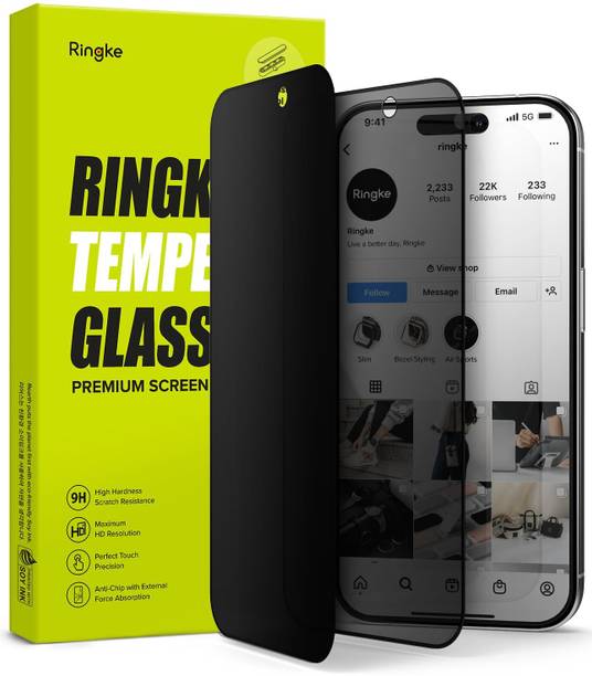 Ringke Tempered Glass Guard for Apple iPhone 15 Pro Max (Pack of