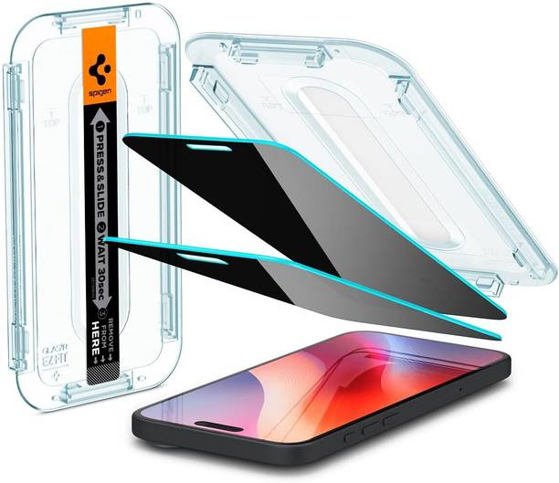 Spigen Tempered Glass Guard for iPhone 16 (Pack of 2)