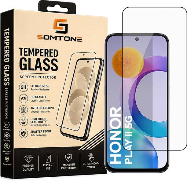 SOMTONE Tempered Glass Guard for Honor Play11 5G FRONT | Edge to Edge Screen Protector Guard | 9H Hardness | Edge to Edge | Bubble Free | HD Clear | Fingerprint Compatible | Case friendly