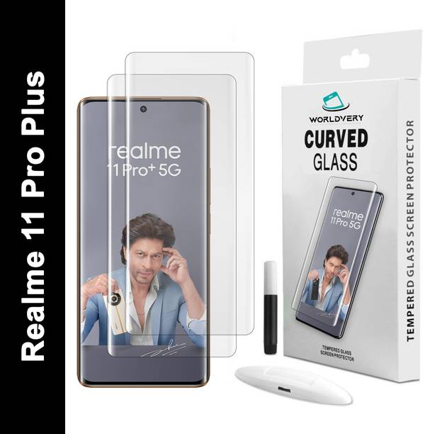 worldvery Edge To Edge Tempered Glass for Realme 11 Pro Plus