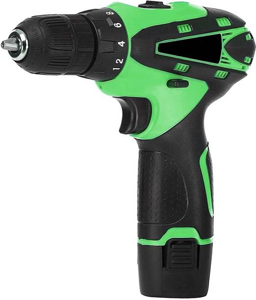 XDLB 10mm Multi Function Plastic Cordless Drill Screw Driver 10mm with Batteries & LED Light Guided -Keyless Chuck -Reverse Forward Motion 12V Lithium-Ion 1.2Ah Collated Screw Gun