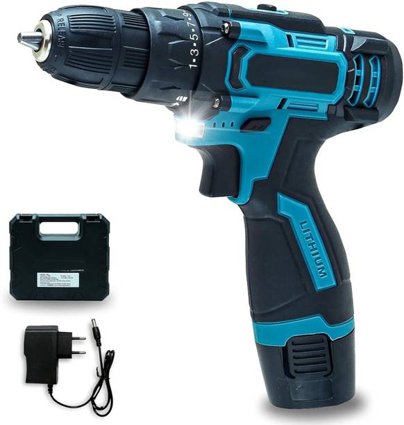 XDLB Cordless Drill with LED Light | High-Speed Drilling, 28Nm Torque, 10mm Chuck 12V Cordless Screwdriver and Drill Machine Collated Screw Gun