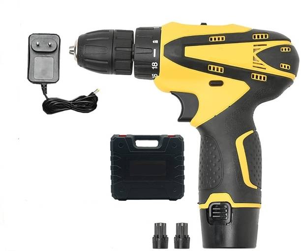 XDLB 10 mm Dual Speed Keyless Chuck 12V Cordless Drill/Screwdriver with 2 Batteries, LED Torch Variable Speed and Torque Setting XDLB Cordless Drill. LED Torch Variable Speed with Reverse Rotation Collated Screw Gun