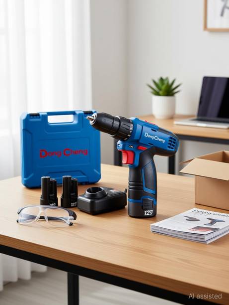 DONGCHENG MPT 1202E CORDLESS SCREW DRIVER 12V MAX BATTERY & 18+ TOQURE SET Power & Hand Tool Kit