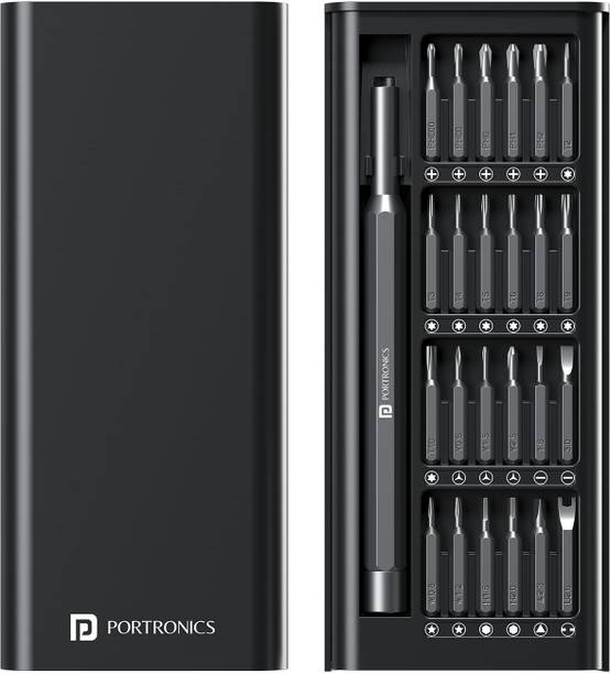 Portronics Bit Box, 24-in-1 Screwdriver Kit,Compact,Magnetic&Travel-Friendly Tool Set ऑफसेट स्क्रूड्राइवर सेट