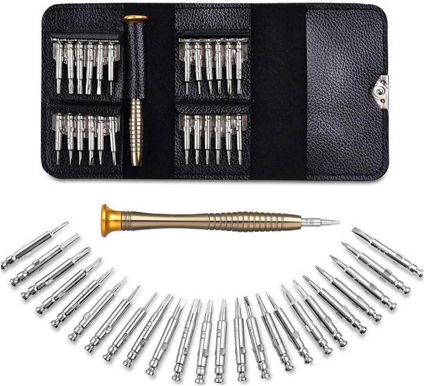 RAIYARAJ 25Pcs Mini Screwdriver Set, DIY Mini Repair Tool Kit, with Leather Case Precision Screwdriver Set