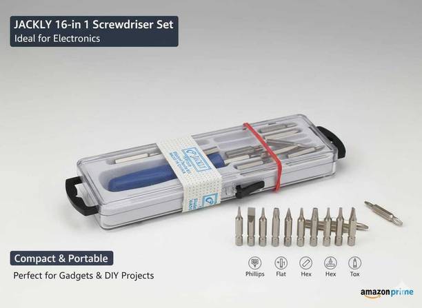 Lifestyle lane JACKLY 16-in-1 Magnetic Precision Screwdriver Set Combination Screwdriver Set