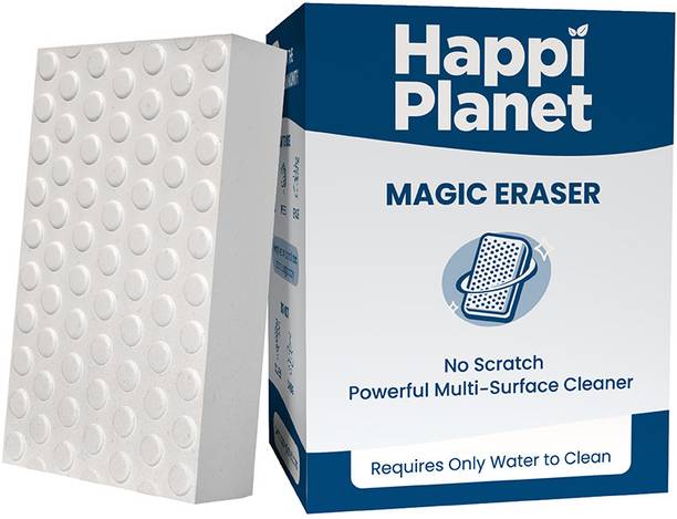 Happi Planet Magic Eraser | Pack of 4 | No Scratch Multi-Surface Cleaning Sponge Scrub Sponge, Sponge Wipe, Scrub Pad