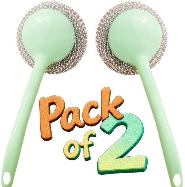 RV SHOPEE HUB RV Wire Ball Brush with Handle Dishwashing Heavy Duty Stainless Steel Scrubber