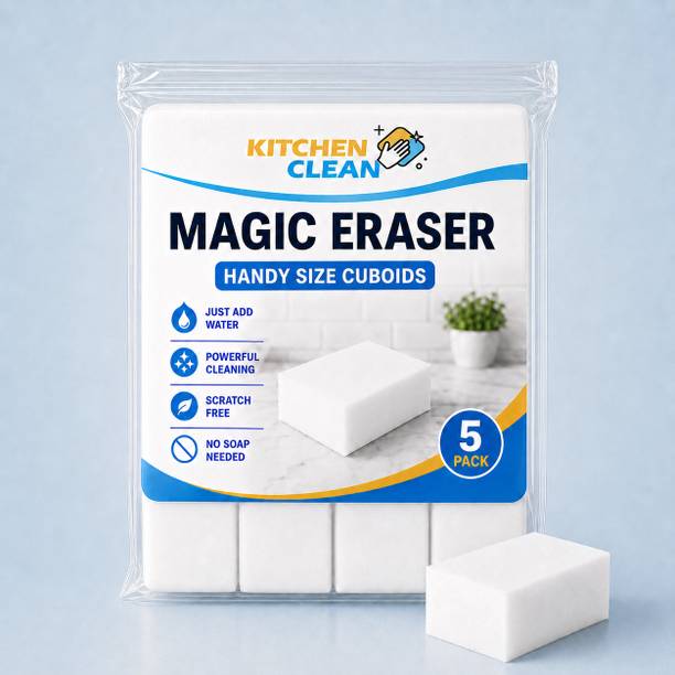 KITCHEN CLEAN Magic Eraser Cuboid Wall Stain Lime Scale Hard Water Stain Remover Scrub Sponge