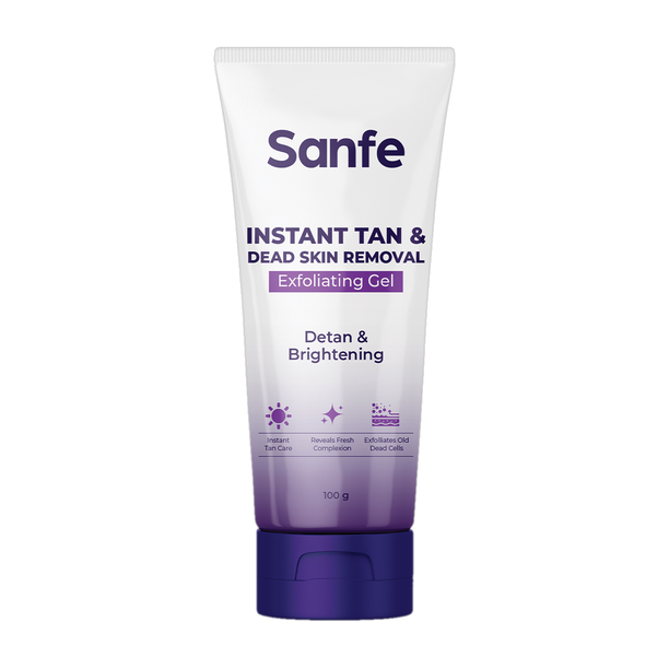 Sanfe Instant Tan Removal Exfoliating Gel | Face & Body Detan Scrub