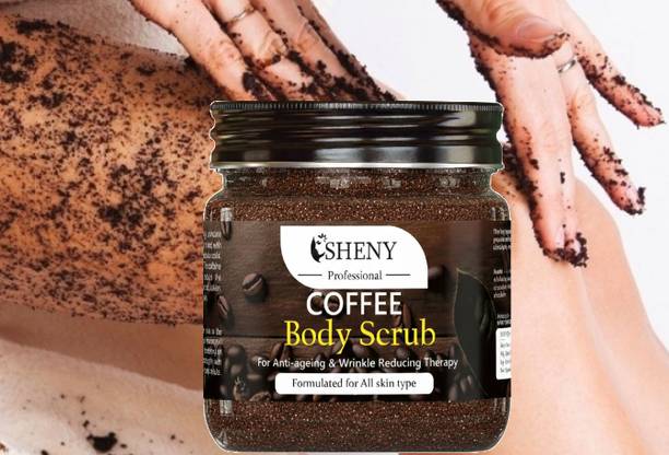 Sheny Exfoliating Coffee BodyScrub for Tan Removal, Moisturizing Dull Scrub
