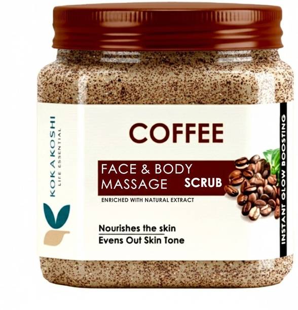KOKAKOSHI Exfoliating Coffee body scrub for Men & Women | Tan Removal Scrub