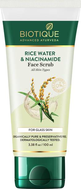 BIOTIQUE Rice Water & Niacinamide Gel Face Scrub 100ml Scrub