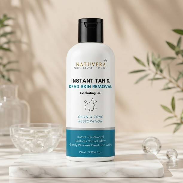 Natuvera De-Tan Gel for Face & Body for Tanned Skin Care Scrub