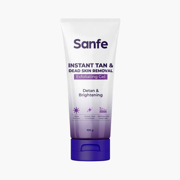 Sanfe Instant Tan & Dead Skin Removal Exfoliating Gel & Scrub | Detan & Brightening Scrub