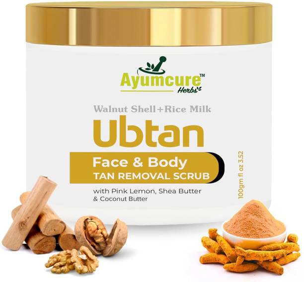 Ayumcure Ubtan Face & Body Scrub | Tan Removal, Brightening & Hydrating Care Scrub