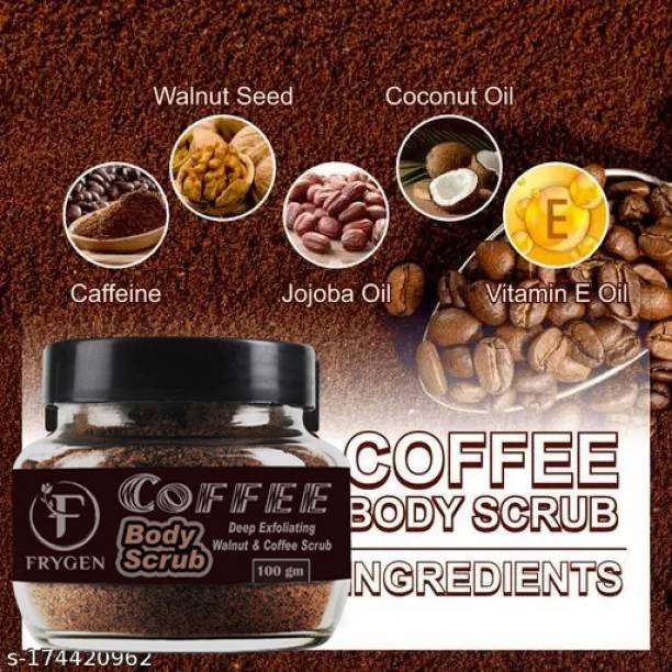 Frygen Coffee Face Scrub for Deep Exfoliation, Tan Removal & Blackheads  Scrub Price in India