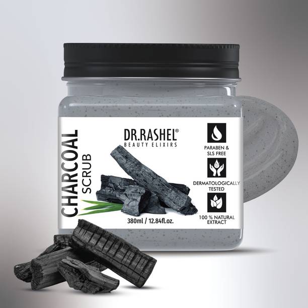 DR.RASHEL Charcoal Scrub For Face & Body with Charcoal & Liquorice | Pore Cleansing Scrub