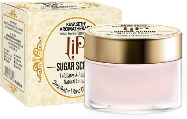 KEYA SETH AROMATHERAPY Lip Sugar Scrub for Exfoliation & Restore Natural colour for Men & Women Scrub