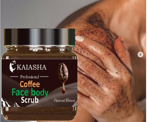 KAIASHA Coffee Face and Body Scrub for Tan Removal, Dead Skin Scrub