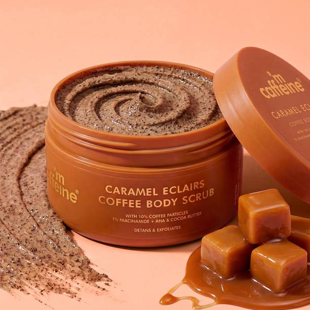 mCaffeine Caramel Eclairs Coffee Body Scrub | Smooth Skin & Reduces Tan Scrub
