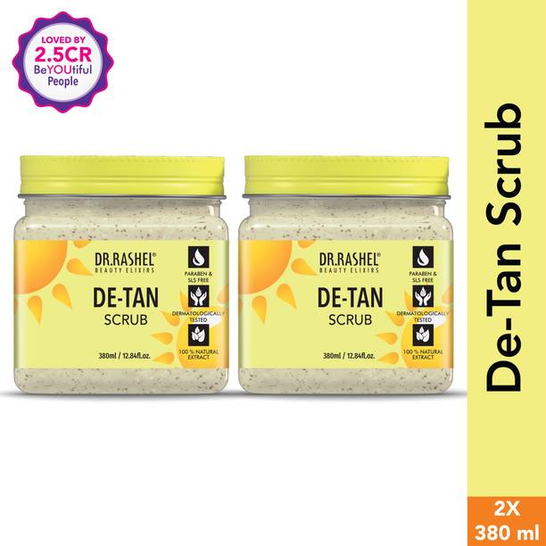 DR.RASHEL DE-TAN FACE & BODY SCRUB FOR EXFOLIATION, TAN & BLACKHEAD REMOVER, ACNE, GLOW Scrub