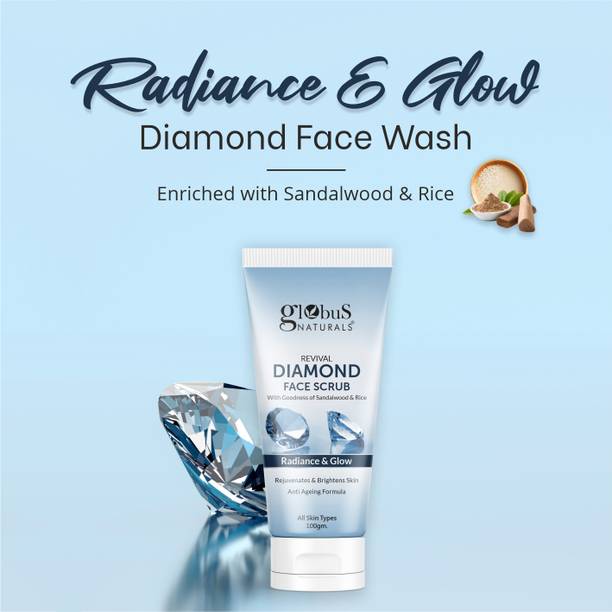 Globus Naturals Revival Diamond Face Scrub, Suitable For All Skin Types, 100 mg Scrub