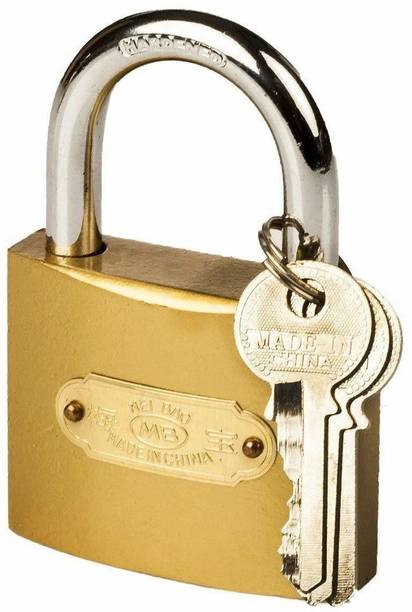 Caneuf 50MM Brass Polished Finish Key Pressing Lock (MEIBAO50MM) 50MM Brass Polished Finish Key Pressing Lock (MEIBAO50MM)