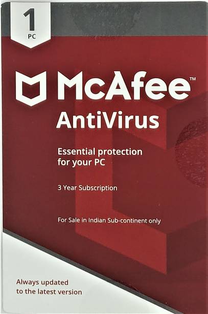 McAfee Anti-virus 1 User 3 Years