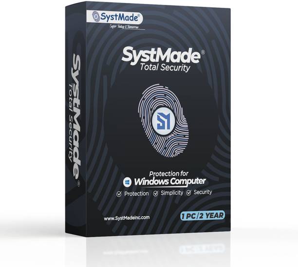 SystMade Total Security 1 PC 2 Year 1 PC 2 Years Total Security Compatible with Windows (Email Delivery - No CD)