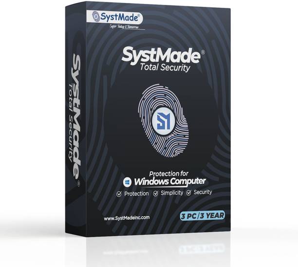 SystMade Total Security 3 PC 3 Year 3 PC 3 Years Total Security Compatible with Windows (Email Delivery - No CD)