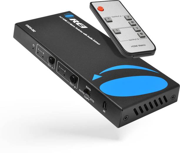 OREI 4K HDMI Matrix Switch 2 X 2 Switcher 18G UltraHD Supports Upto 4K @ 60Hz & 1080P Media Streaming Device