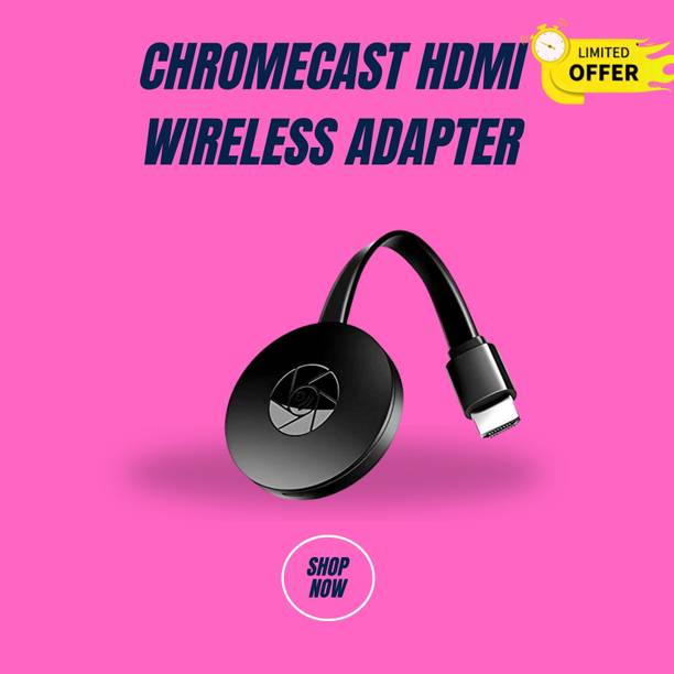 Clairbell Chromecast Wi-Fi Wireless Display Dongle With Tv Steaming device by NetflixT135 Media Streaming Device