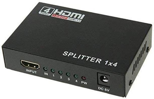 Sancy HDMI Splitter Full HD 1080P with Deep Color & HD Audio | UHD 3D 4K x 2K | 1 x 4 Media Streaming Device