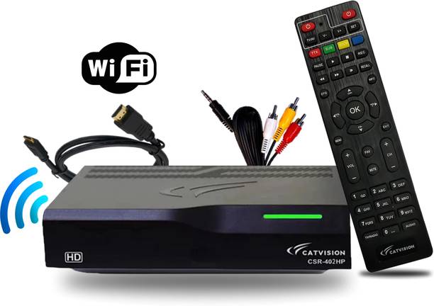 Catvision DD FreeDish DTH MPEG4 HD Set Top Box for 115+ FREE TV Channels Media Streaming Device